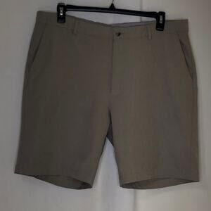 Greg Norman flat front shorts tan comfort waist men's size 40
